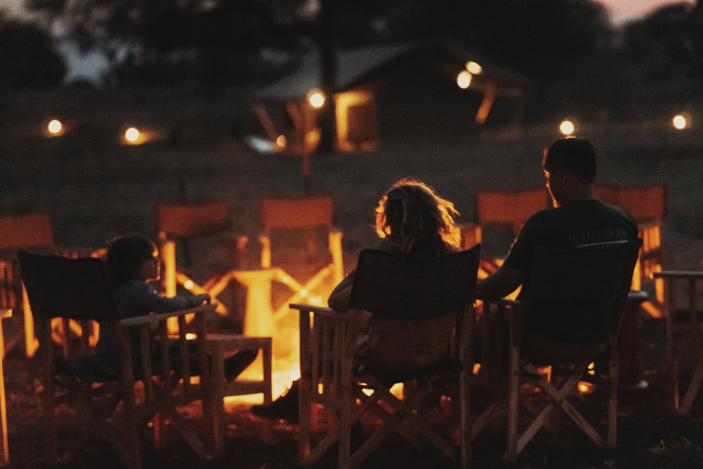 Couple at campfire at Conserve Safari Tarangire